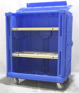 Secure Bulk Laundry Delivery Cart